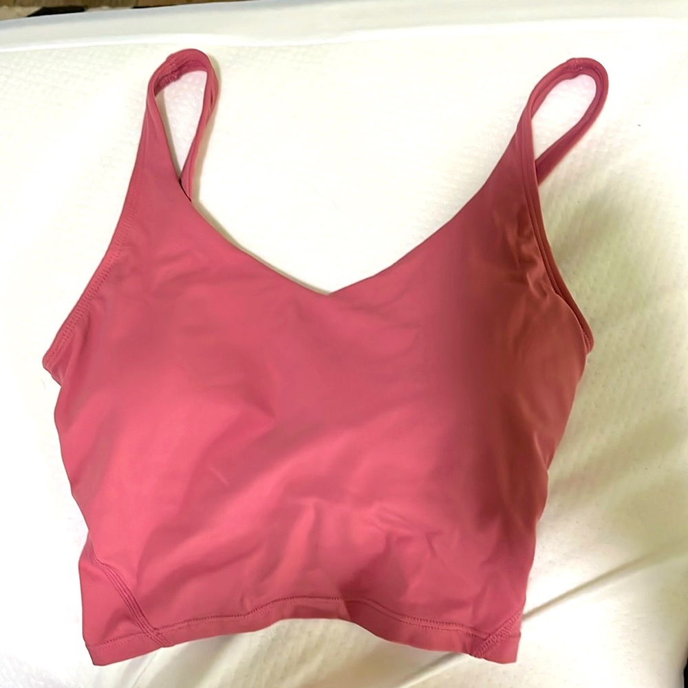 Cropped workout tank with built in bra